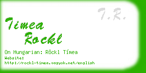 timea rockl business card