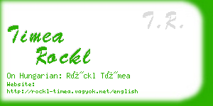 timea rockl business card